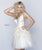 Sherri Hill - 51879 Short Deep V-neck Embroidered A-line Dress In White