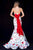 Sherri Hill - 51882 Strapless Floral Print Long Mermaid Dress In White and Print