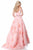 Sherri Hill - 51885 Off Shoulder Rose Appliqued Ballgown In Pink