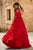 Sherri Hill - 51885 Off Shoulder Rose Appliqued Ballgown In Red