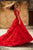 Sherri Hill - 51885 Off Shoulder Rose Appliqued Ballgown In Red