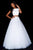 Sherri Hill - 51907 Beaded Two Piece Off-Shoulder Tulle Ballgown In White
