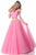 Sherri Hill - 51907 Beaded Two Piece Off-Shoulder Tulle Ballgown In Pink