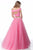 Sherri Hill - 51907 Beaded Two Piece Off-Shoulder Tulle Ballgown In Pink