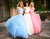 Sherri Hill - 51907 Beaded Two Piece Off-Shoulder Tulle Ballgown In Blue and Pink