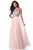 Sherri Hill - 51908 Floral Appliqued High Halter A-Line Dress In Pink and Multi-Color