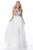 Sherri Hill - 51908 Floral Appliqued High Halter A-Line Dress In White and Multi-Color