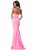 Sherri Hill - 51911 Two Piece Beaded High Halter Jersey Dress In Pink