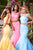 Sherri Hill - 51918 Strappy Mikado Two Piece Mermaid Evening Dress In Yellow and Pink