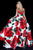 Sherri Hill - 51926 Strapless Floral Print Ballgown With Train In Red and Print