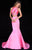 Sherri Hill - 51928 Two Piece Cross Halter Beaded Satin Mermaid Dress In Pink