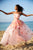 Sherri Hill - 51930 Strapless Floral Organza Sheer A-Line Dress In Pink and Print