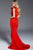 51933 Butterfly Sleeve Trumpet Dress