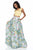 Sherri Hill - 51959 Two Piece V-neck Floral Print A-line Dress In Yellow and Print