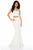 Sherri Hill - 51966 Two-Piece Jewel Garlanded Long Mermaid Dress In White