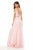 Sherri Hill - 51970 Lace Scoop Neck Chiffon A-line Dress In Pink