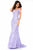 Sherri Hill - 51977 Beaded Scoop Neck Mermaid Dress With Train In Purple
