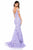 Sherri Hill - 51977 Beaded Scoop Neck Mermaid Dress With Train In Purple