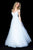 Sherri Hill - 51990 Sequined Off-Shoulder Tulle Ballgown In White and Multi-Color