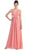 May Queen - Elegant V-neck Ruched Top Empire Bridesmaid Dress
