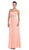 Strapless Pleated Bodice  A-Line Long Formal Dress