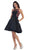Floral Illusion Halter A-line Cocktail Dress