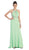 High Halter Keyhole Cutout Prom Gown