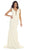 Plunging V-Neck Trumpet Evening Gown