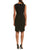 Tahari Asl - 8189M208 Knee Length Dress with Flounce Sleeve Jacket In Black