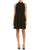 Taylor - 9256M Turtle Neck Cutout Back A-Line Dress In Black
