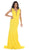 Plunging V-Neck Trumpet Evening Gown