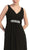 V-Neck Crystal Ornate Empire Waist  A-Line Evening Dress