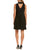 Taylor - 9256M Turtle Neck Cutout Back A-Line Dress In Black
