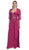 May Queen - Ruched Evening Gown with Quarter Length Jacket in Pink