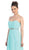 Strapless Pleated Bodice  A-Line Long Formal Dress