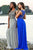 JVN31440 Cap Sleeve Lattice Ornate Illusion Gown