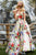 Sherri Hill - 52004 Off-Shoulder Satin Floral Print Ballgown In Print