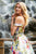 Sherri Hill - 52004 Off-Shoulder Satin Floral Print Ballgown In Print