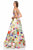 Sherri Hill - 52004 Off-Shoulder Satin Floral Print Ballgown In Print