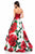 Sherri Hill - 52039 Pearl Beaded Sweetheart Floral Print Ballgown In Red and Print