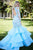 Sherri Hill - 52044 Lace Illusion Jewel Tiered Mermaid Dress In Blue