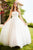 Sherri Hill - 52053 Strapless Lace Applique Tulle Ballgown In White and Neutral