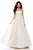 Sherri Hill - 52053 Strapless Lace Applique Tulle Ballgown In White and Neutral