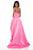 Sherri Hill - 52054 Strapless Dress With Polka Dot Overskirt In Pink and White