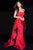 Sherri Hill - 52054 Strapless Dress With Polka Dot Overskirt In Red and Black