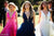 Sherri Hill - 52058 Plunging V-Neck Pleated Ballgown In Blue and White