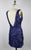 Alyce Paris - 4389 Scoop Neck Sequined Sheath Dress in Indigo