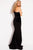 52067 Asymmetrical Strapless Jersey and Velvet Prom Gown