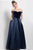 52069 Velvet Off The Shoulder Evening Dress
