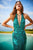 Sherri Hill - 52073 Plunging Halter Allover Sequined Dress In Green
